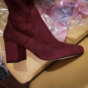 Aldo Rich Burgundy Heeled Boots